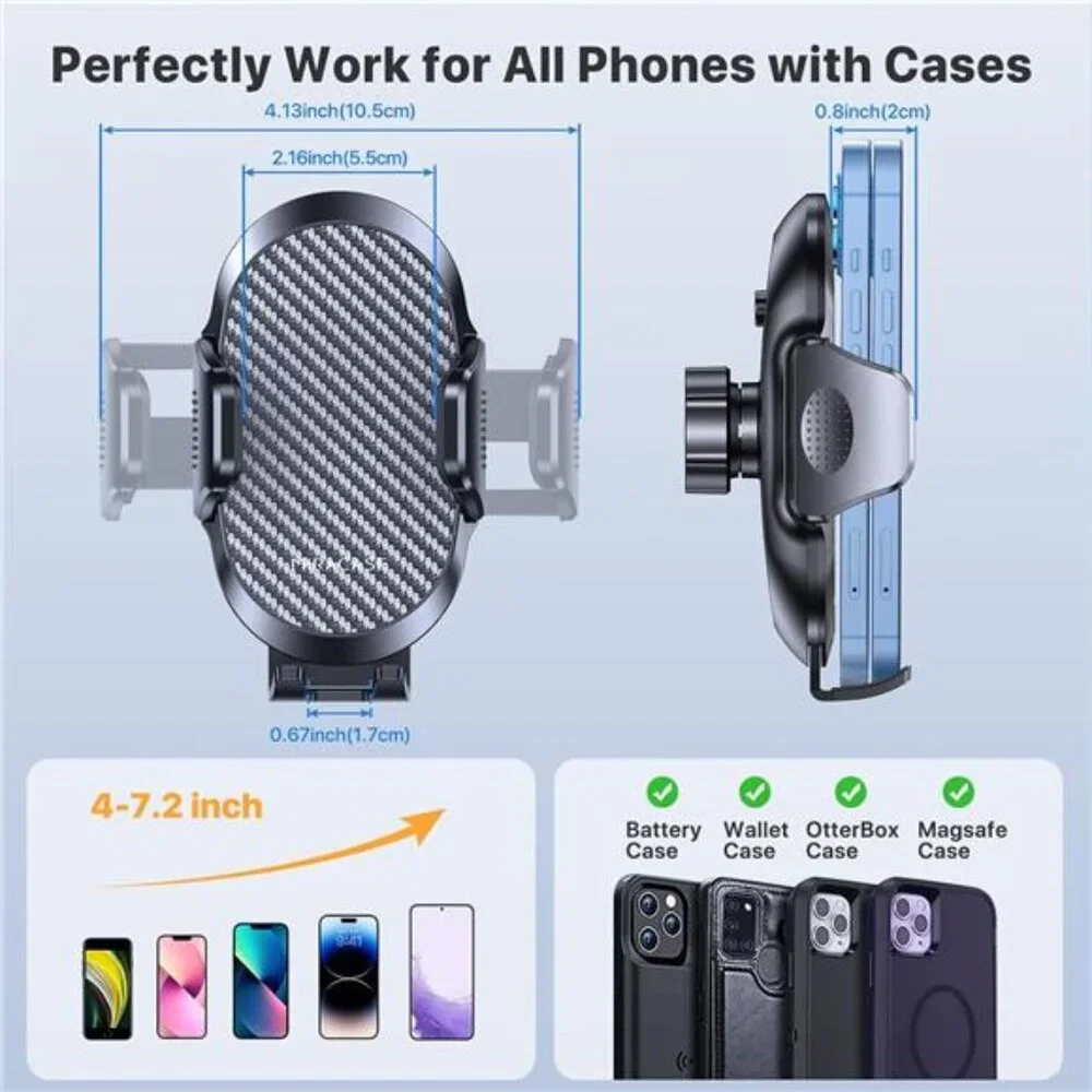 Phone Holders for Your Car with Metal Hook Clip, Air Vent Cell Phone Stand